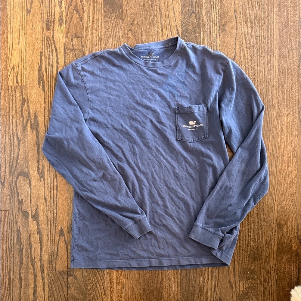 Vineyard Vines Men's Blue Long Sleeve Shirt